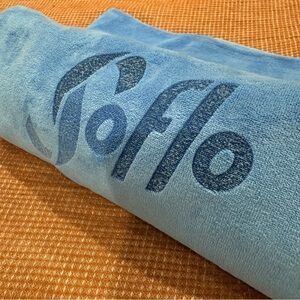 NWT Soflo Riders large Blue Towel engraved 30x60